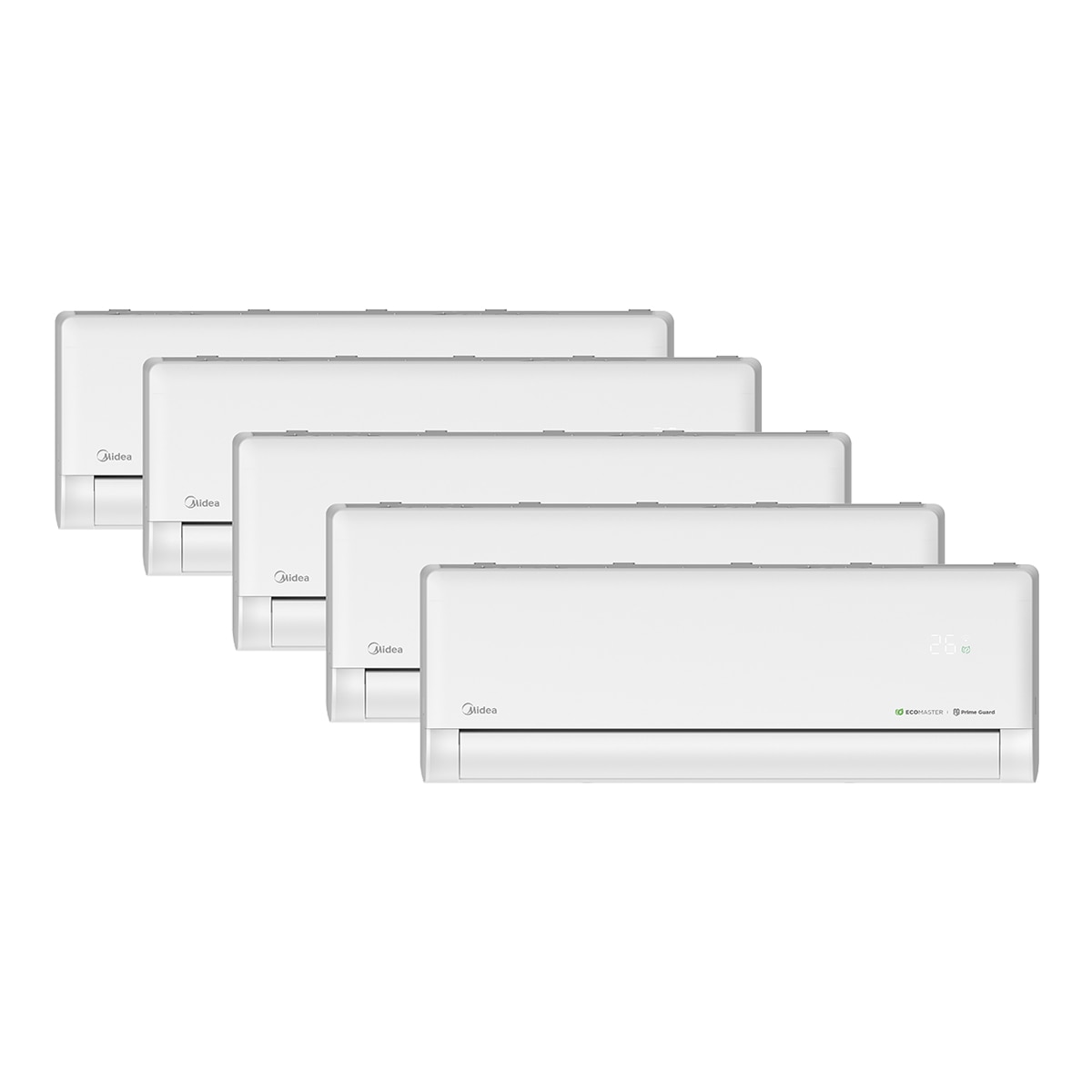 Imagen 0 de Aire acondicionado Multisplit 5x1 Midea Inverter con 2262  frig/h + 2262  frig/h + 2262  frig/h + 3027  frig/h + 3027 frig/h - 5X1 12,0KW Sols