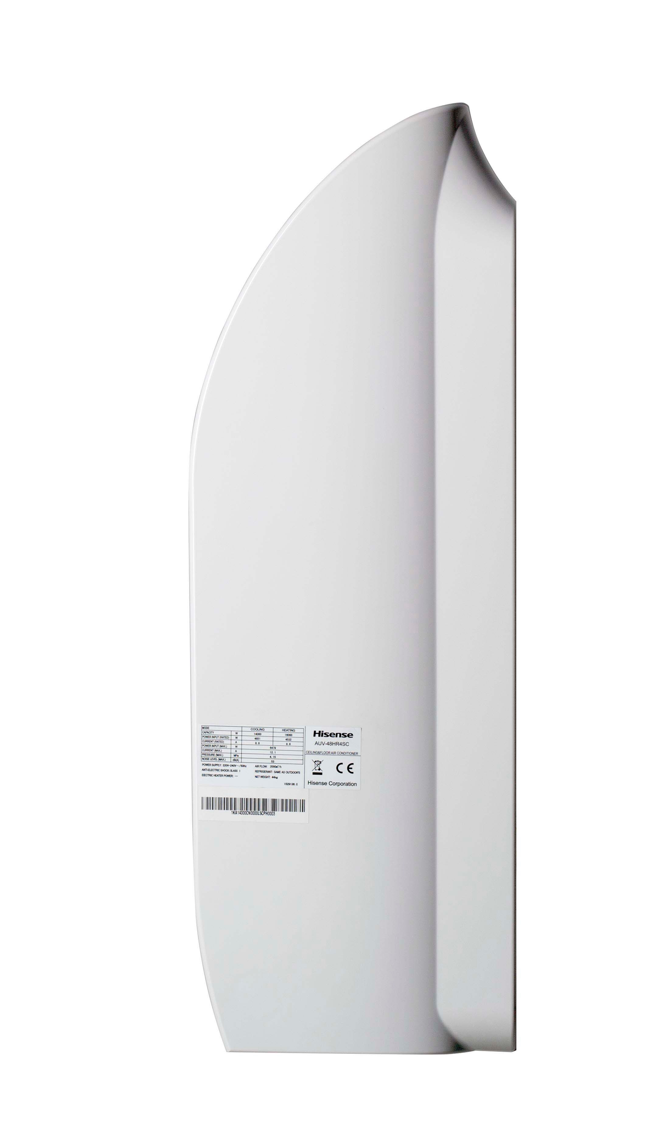 Imagen 4 de Aire acondicionado suelo-techo Hisense Inverter con 8170 frig/h y 9460 kcal/h - AUV105UR4RC8/AUW105U4RK7 - Blanco Blanco