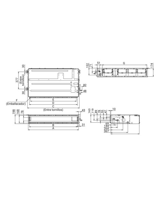 Aire acondicionado conducto Fujitsu con 4.472 frig/h y 5.160 kcal/h - ACY50K-KA Blanco-2