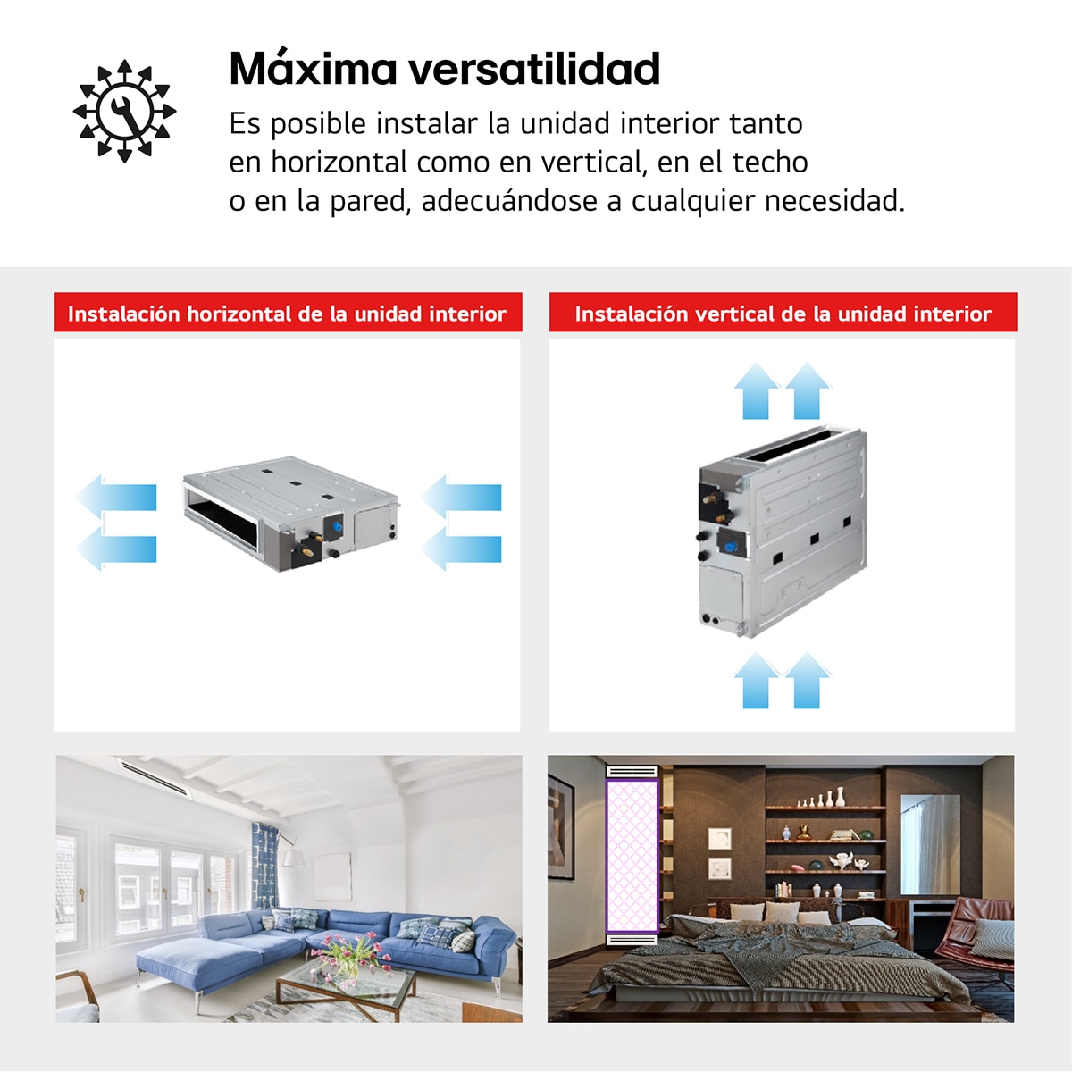 Aire acondicionado conducto LG con 4.300 frig/h y 4.730 kcal/h - CM18FX.SET Blanco-3
