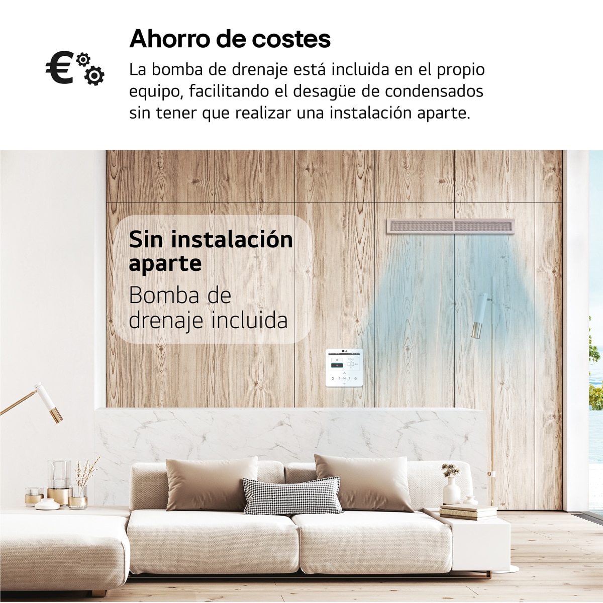 Aire acondicionado conducto LG  con 5.848 frig/h y 6.364 kcal/h - CM24FX.SET Blanco-5