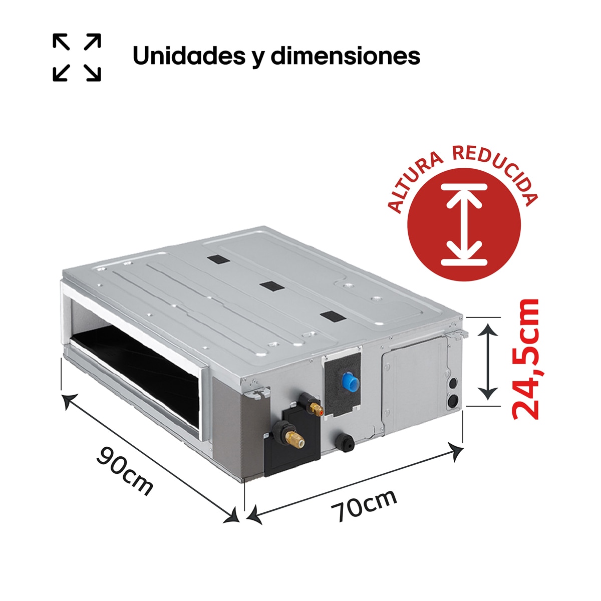 Aire acondicionado conducto LG con 6.450 frig/h y 6.880 kcal/h - UM30FX.SET Blanco-2