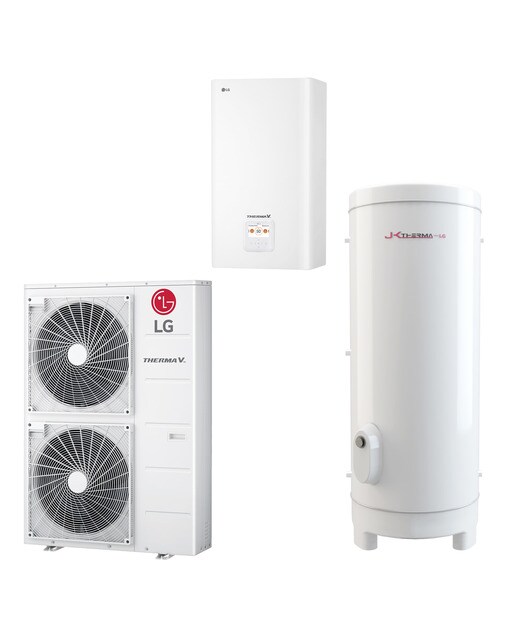 Kit aerotermia LG + Aerotermo, capacidad 270 litros, WIFI - LGTHV14W200.SET Blanco-1