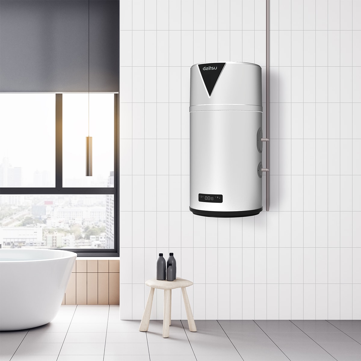 Bomba de calor ACS Daitsu Heatank V4 AIHD 150L Blanco-3