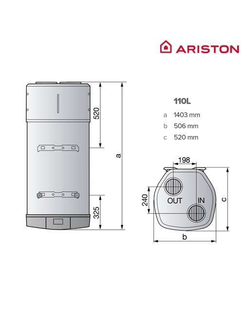 Aerotermo Ariston 100 litros WiFi - NUOS P.S2 110WH 4