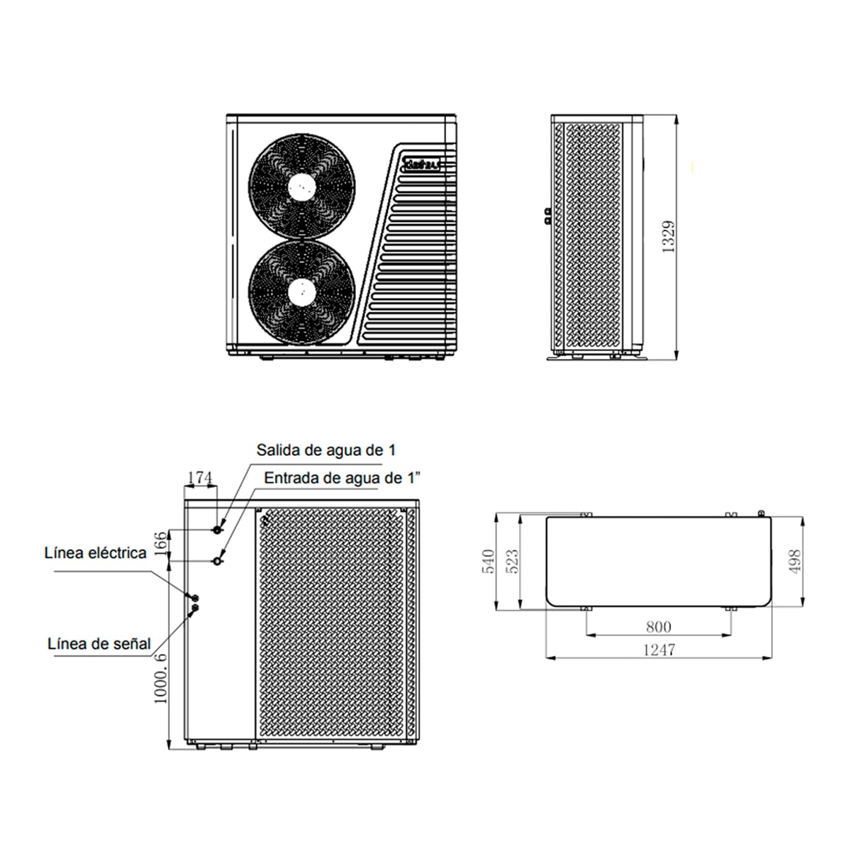Sistema Multitarea Daitsu Monobloc Active AOWD 17X Blanco-2