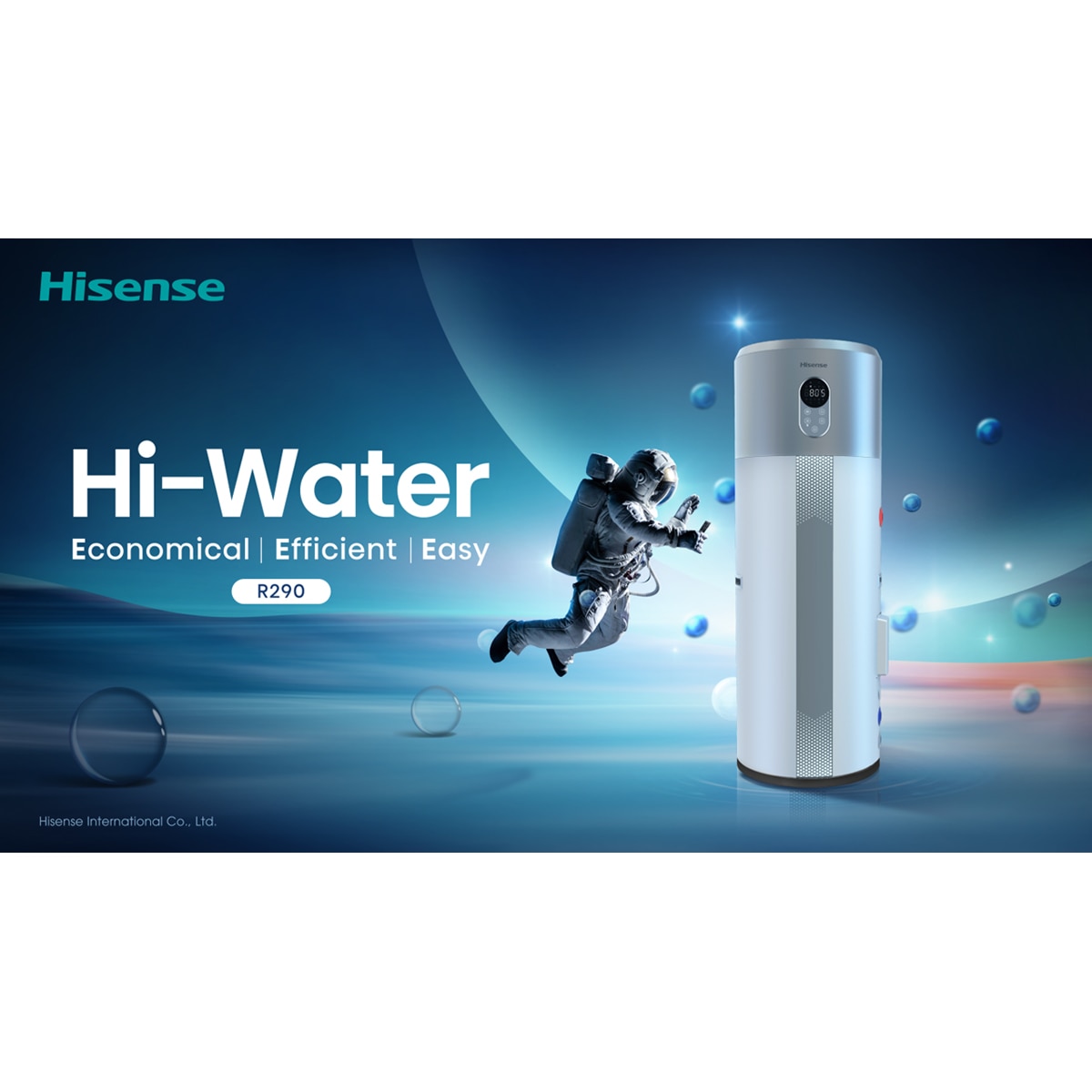 Aerotermo Hisense 200 litros WiFi - HI-WATER 200L R290 Blanco-2