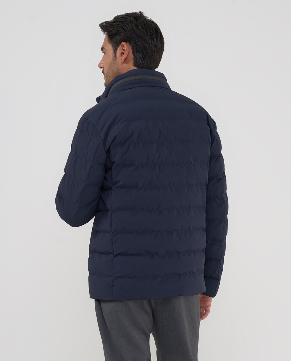 Casaco Tipo Blazer Acolchoado em Tecido Cromdaltex® Impermeável e Transpirável Azul-marinho-2