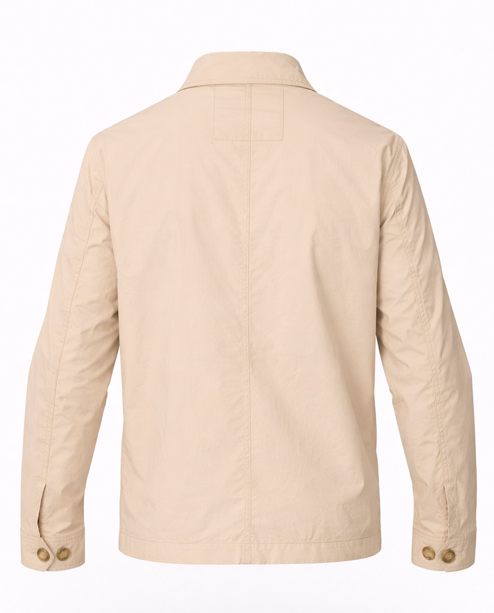 Parka de Algodão com 4 Bolsos Bege-6