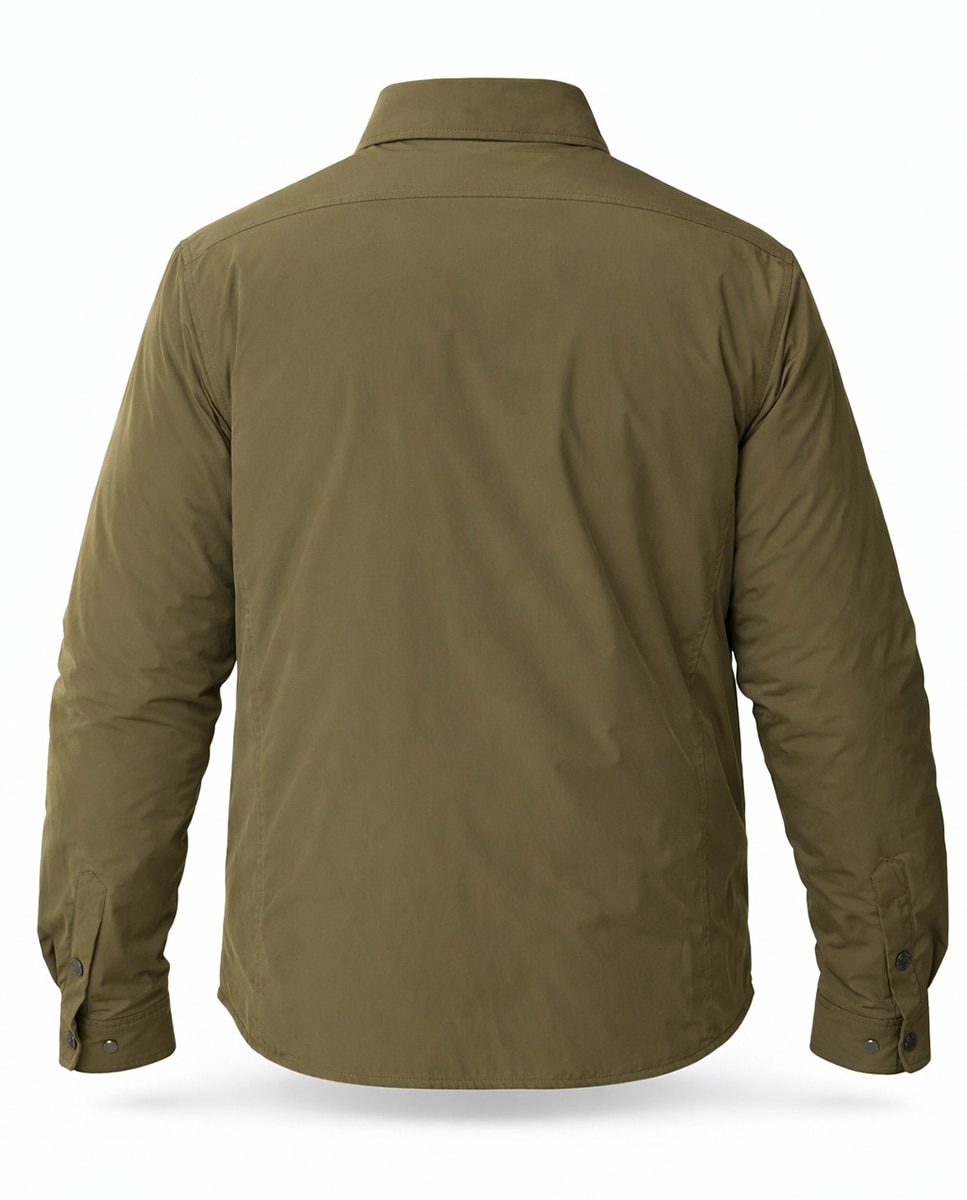 Sobrecamisa em Tecido Técnico Caqui-6