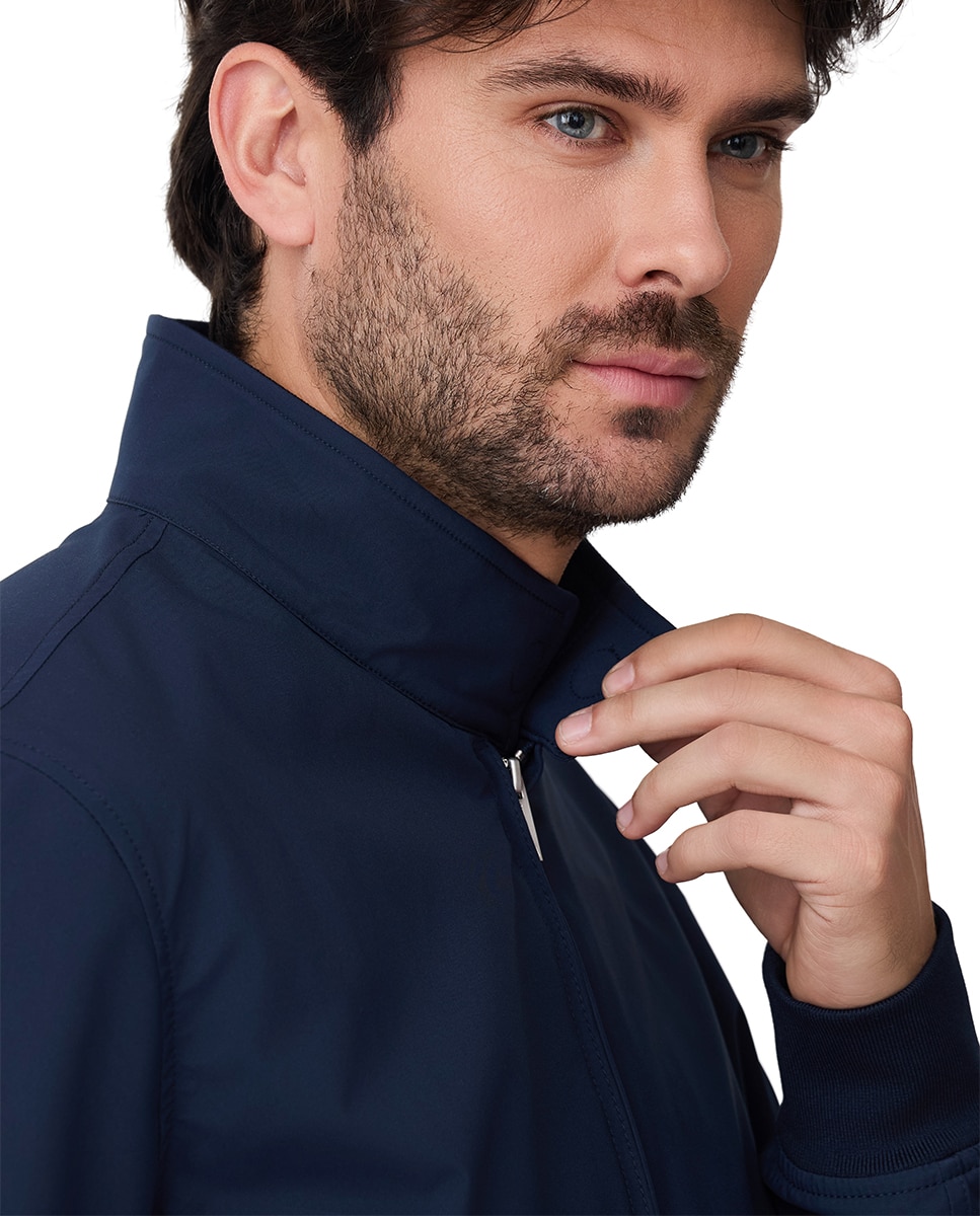 Blusão Cromdaltex em Tecido de Dupla Face Bicolor Azul-claro-3