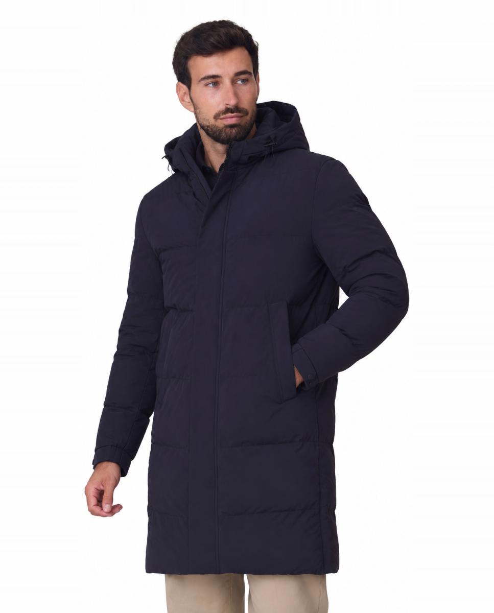 Imagen 1 de Parka acolchada larga tejido Cromdaltex® impermeable y transpirable, con capucha fija Azul marino