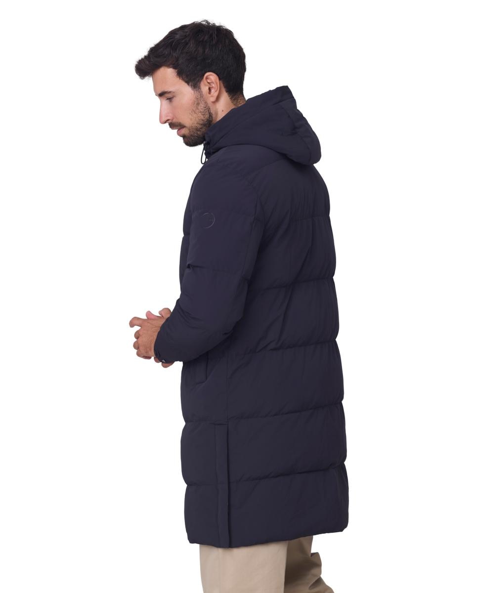 Imagen 3 de Parka acolchada larga tejido Cromdaltex® impermeable y transpirable, con capucha fija - Buccino - Azul marino Azul marino