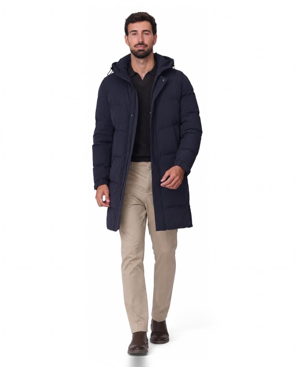 Imagen 6 de Parka acolchada larga tejido Cromdaltex® impermeable y transpirable, con capucha fija - Buccino - Azul marino Azul marino