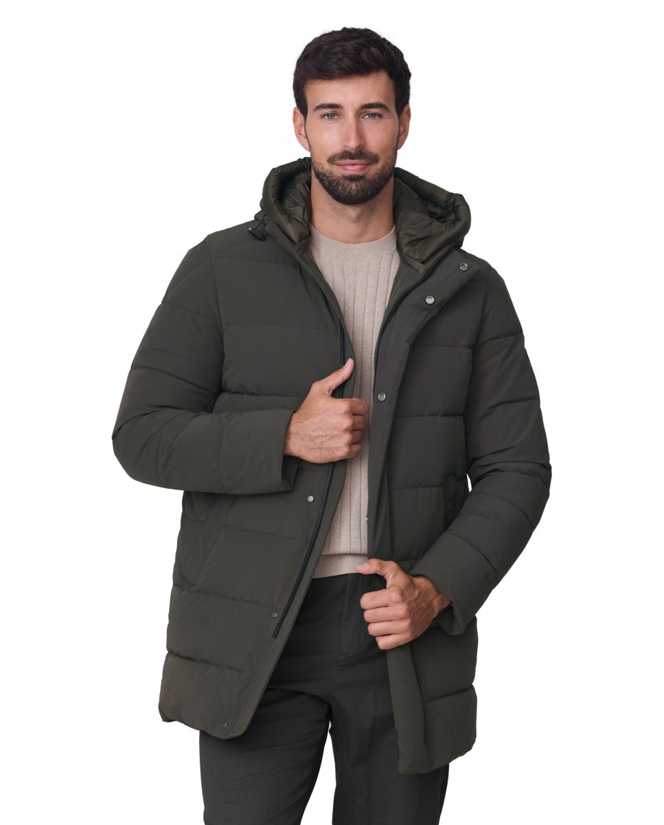 Parka Acolchada Cromdaltex® tejido impermeable y transpirable efecto pluma. - Buccino - Verde oscuro Verde oscuro-2