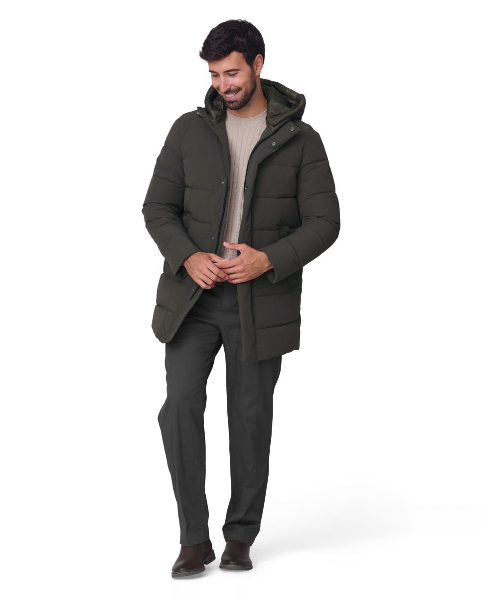 Parka Acolchada Cromdaltex® tejido impermeable y transpirable efecto pluma. - Buccino - Verde oscuro Verde oscuro-6