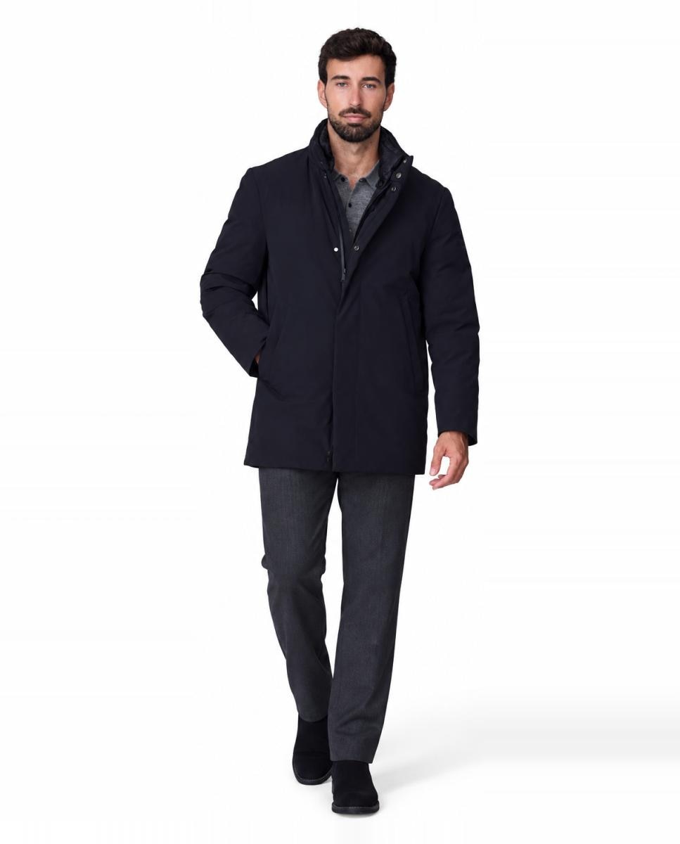 Imagen 6 de Parka lisa tejido Cromdaltex® impermeable y transpirable, doble cuello contraste desmontable. - Buccino - Negro Negro