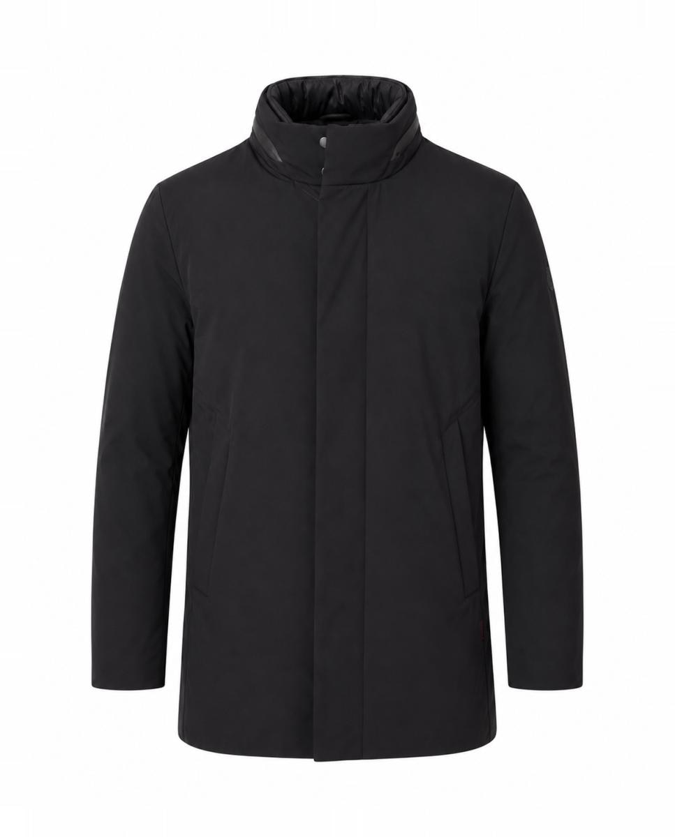 Imagen 4 de Parka lisa tejido Cromdaltex® impermeable y transpirable, doble cuello contraste desmontable. - Buccino - Negro Negro