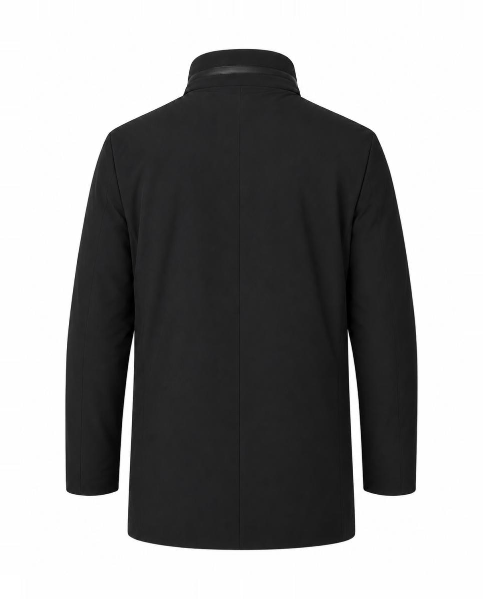 Imagen 5 de Parka lisa tejido Cromdaltex® impermeable y transpirable, doble cuello contraste desmontable. - Buccino - Negro Negro