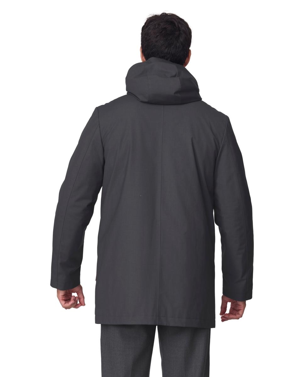 Imagen 2 de Parka 3 en 1 tejido efecto lana de Cromdaltex® impermeable y transpirable. Con prenda acolchada desmontable en interior - Buccino - Gris oscuro Gris oscuro