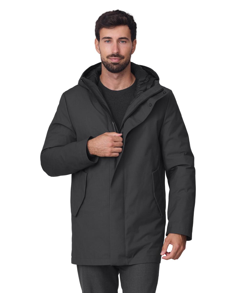 Imagen 3 de Parka 3 en 1 tejido efecto lana de Cromdaltex® impermeable y transpirable. Con prenda acolchada desmontable en interior - Buccino - Gris oscuro Gris oscuro