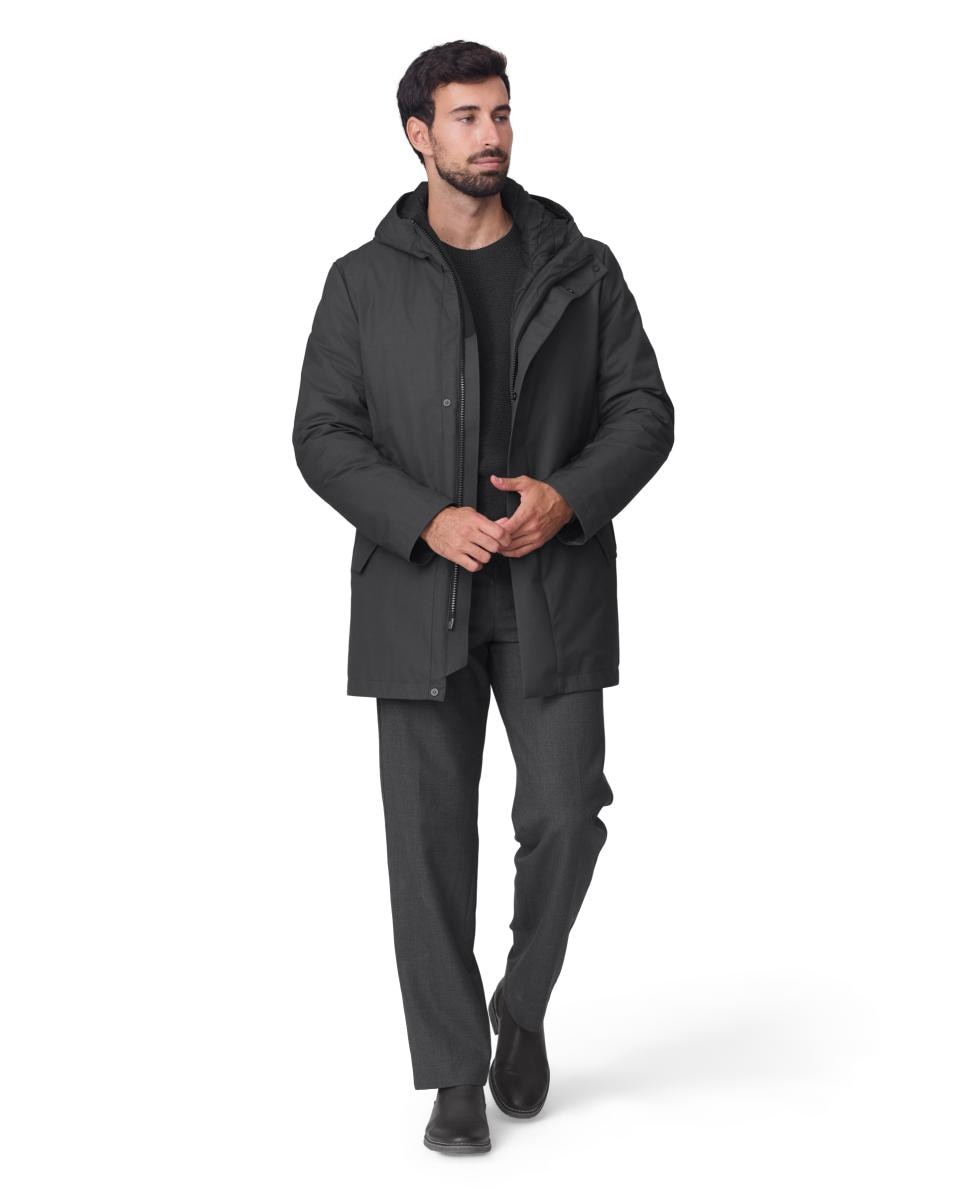 Imagen 6 de Parka 3 en 1 tejido efecto lana de Cromdaltex® impermeable y transpirable. Con prenda acolchada desmontable en interior - Buccino - Gris oscuro Gris oscuro