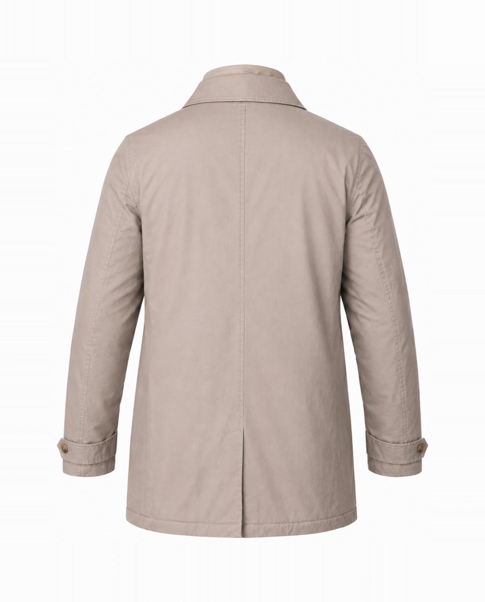 Gabardina algodón lavado cuello camisero y pecherin - Buccino - Beige Beige-5