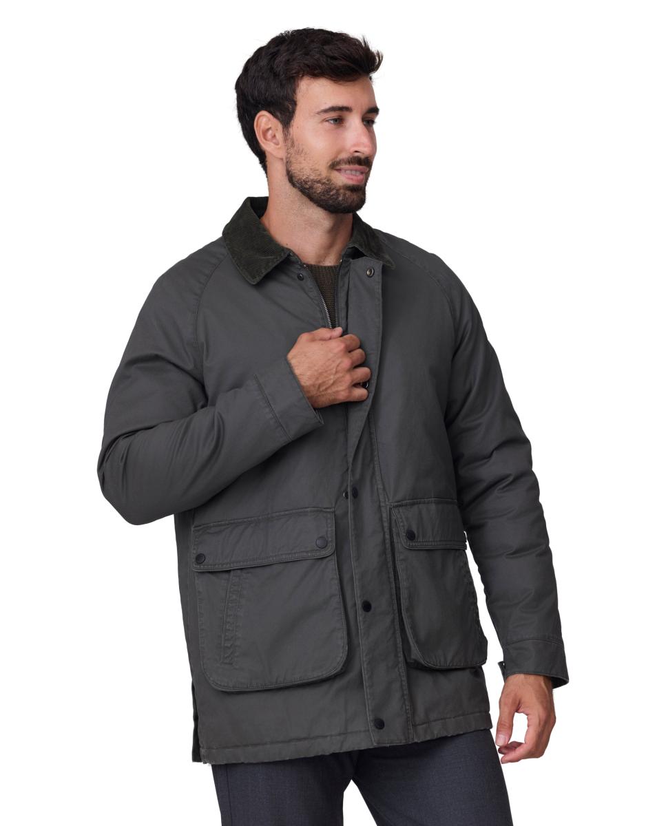 Parka lisa algodón lavada manga ranglan. - Buccino - Verde oscuro Verde oscuro-2