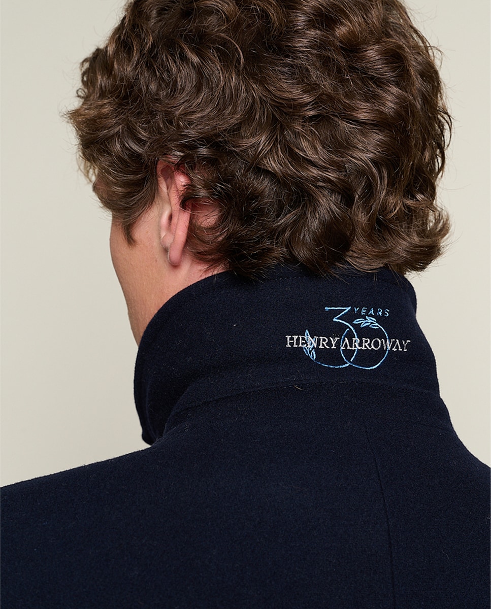 Casaco com Bolsos Laterais Azul-marinho-4