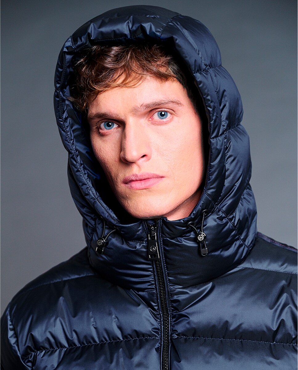 Blusão Acolchoado Curto Azul-marinho-4