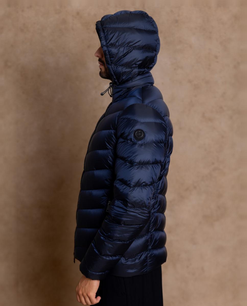 Blusão Acolchoado Icónico com Estrutura Dupla à Frente, Elaborado em Tecido Técnico ao Puro Estilo Street Style Azul-marinho-3