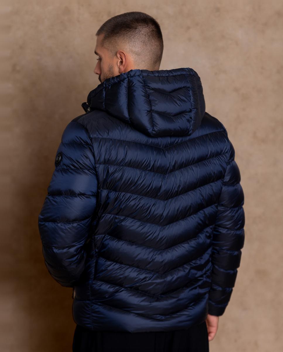Blusão Acolchoado Icónico com Estrutura Dupla à Frente, Elaborado em Tecido Técnico ao Puro Estilo Street Style Azul-marinho-4