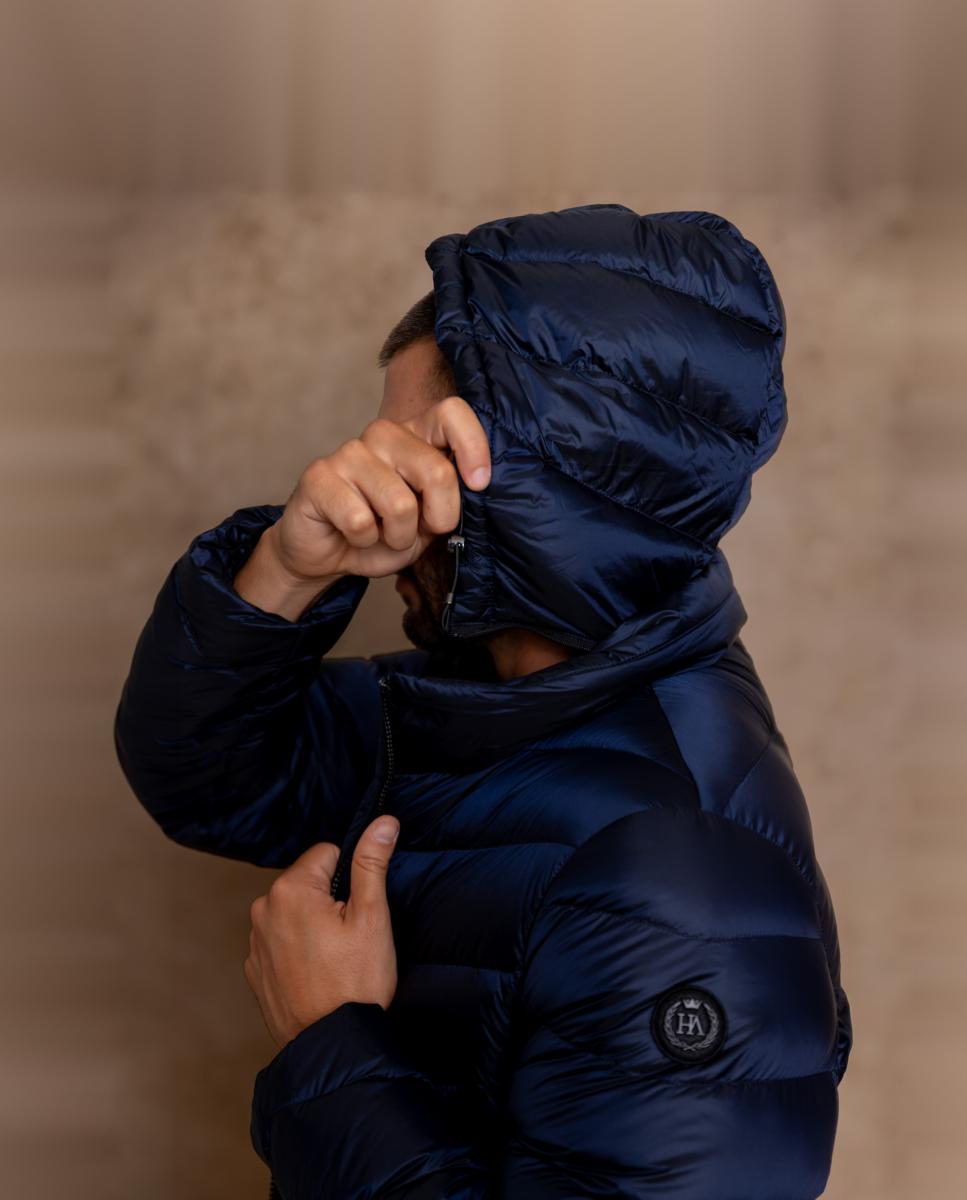 Blusão Acolchoado Icónico com Estrutura Dupla à Frente, Elaborado em Tecido Técnico ao Puro Estilo Street Style Azul-marinho-5