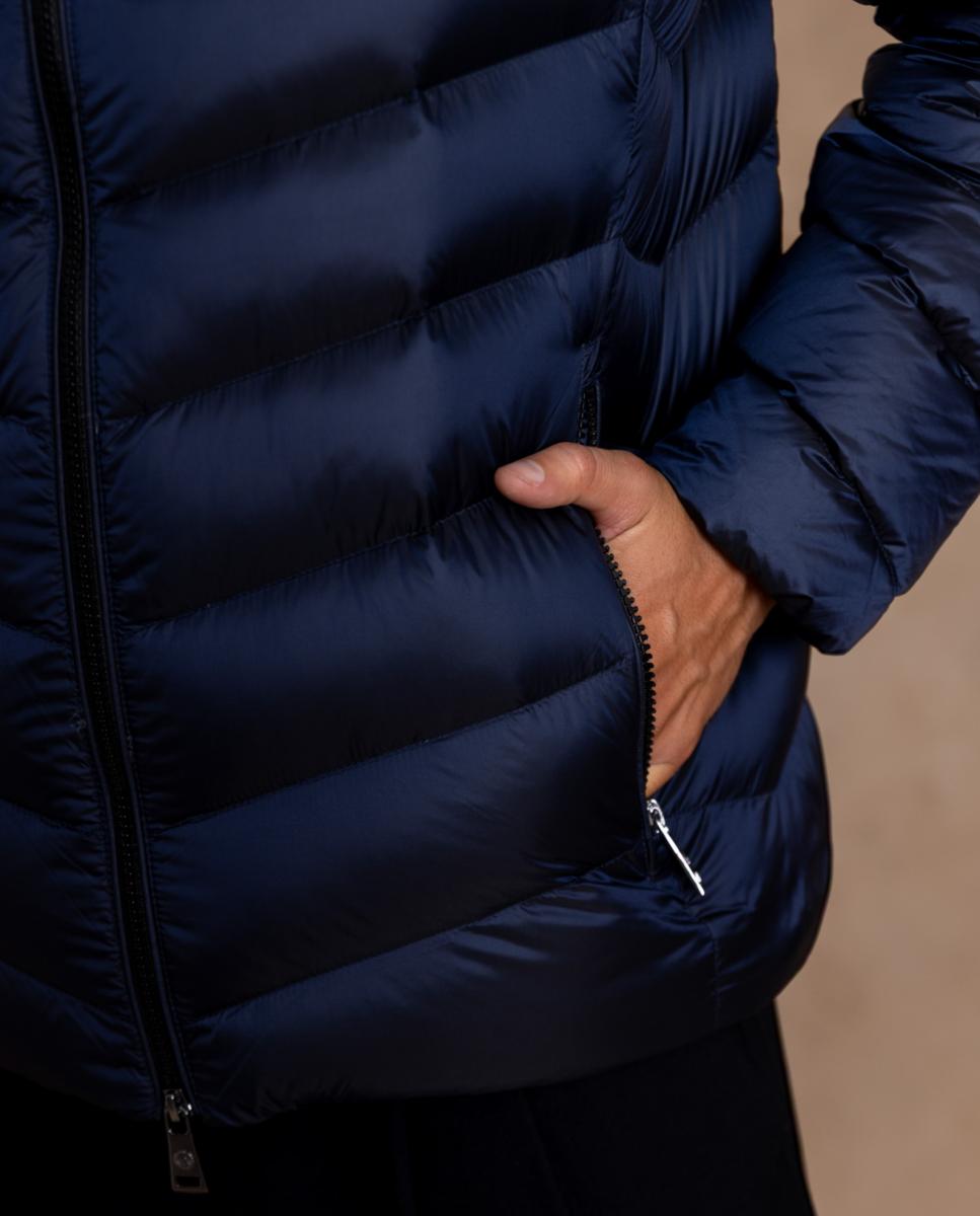 Blusão Acolchoado Icónico com Estrutura Dupla à Frente, Elaborado em Tecido Técnico ao Puro Estilo Street Style Azul-marinho-7