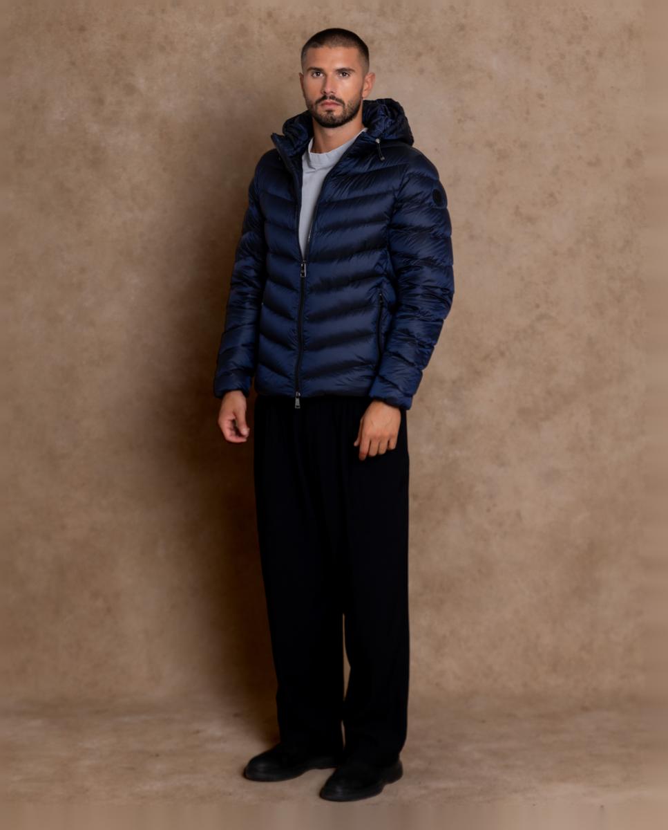 Blusão Acolchoado Icónico com Estrutura Dupla à Frente, Elaborado em Tecido Técnico ao Puro Estilo Street Style Azul-marinho-9
