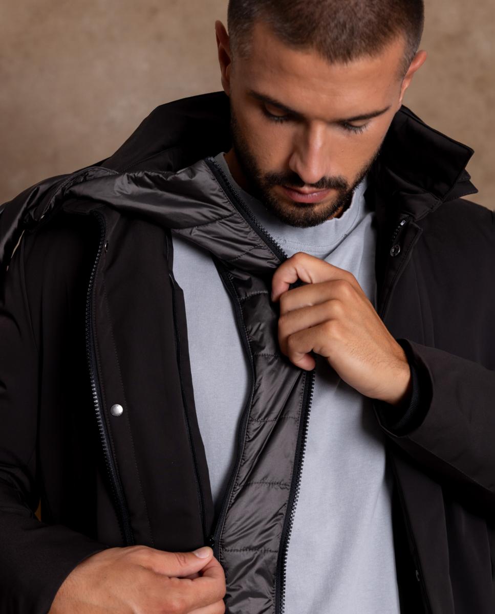 Blusão acolchoado perfeito para homens exigentes que apreciam os pequenos detalhes. Verde-4