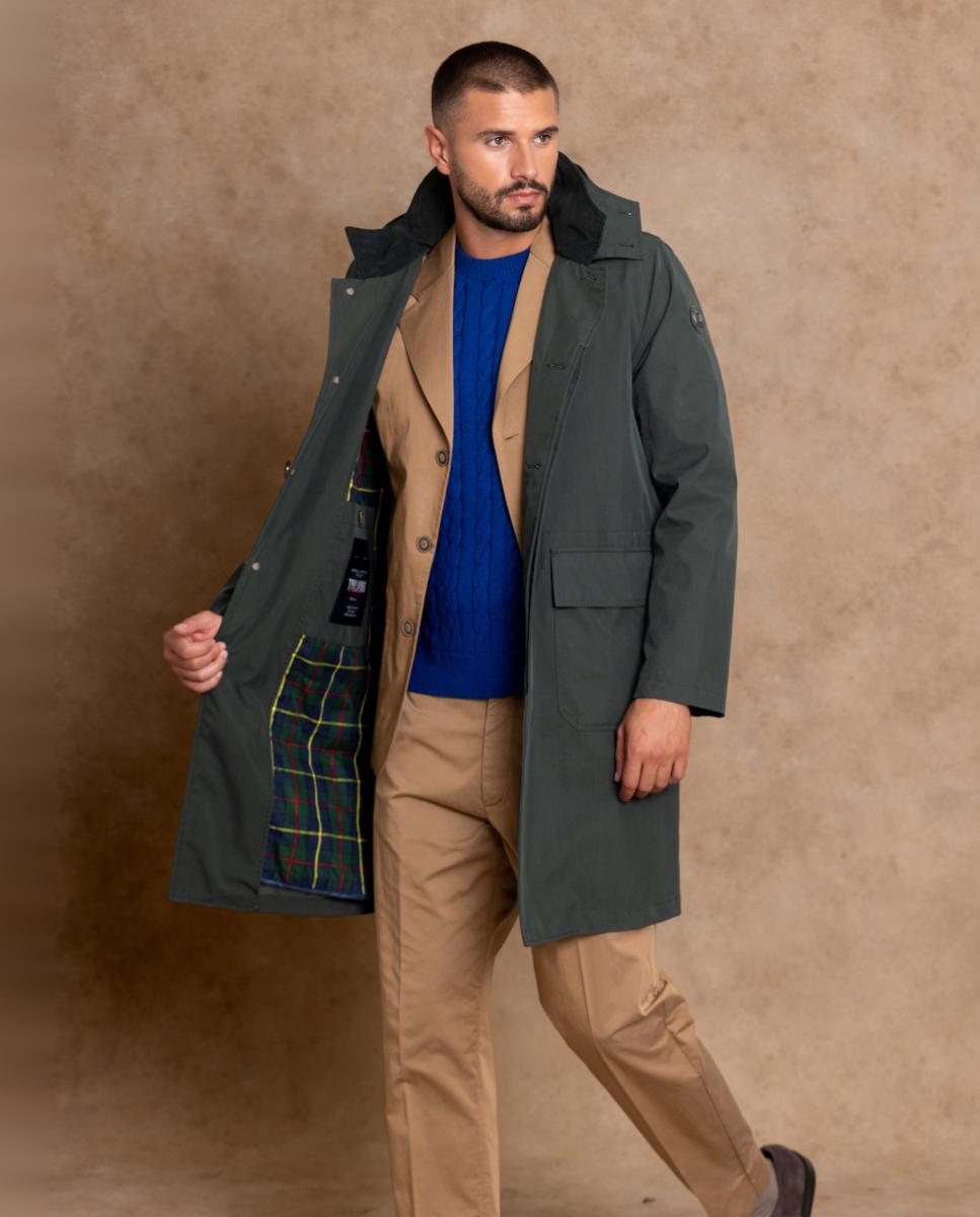 Parka com Tecido Repelente à Água e Corta-Vento. Verde-7