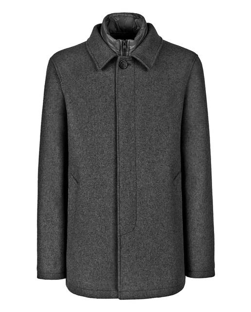 Imagem 0 de Sobretudo com Peitilho Acolchoado Desmontável e Proteção Corta-Vento