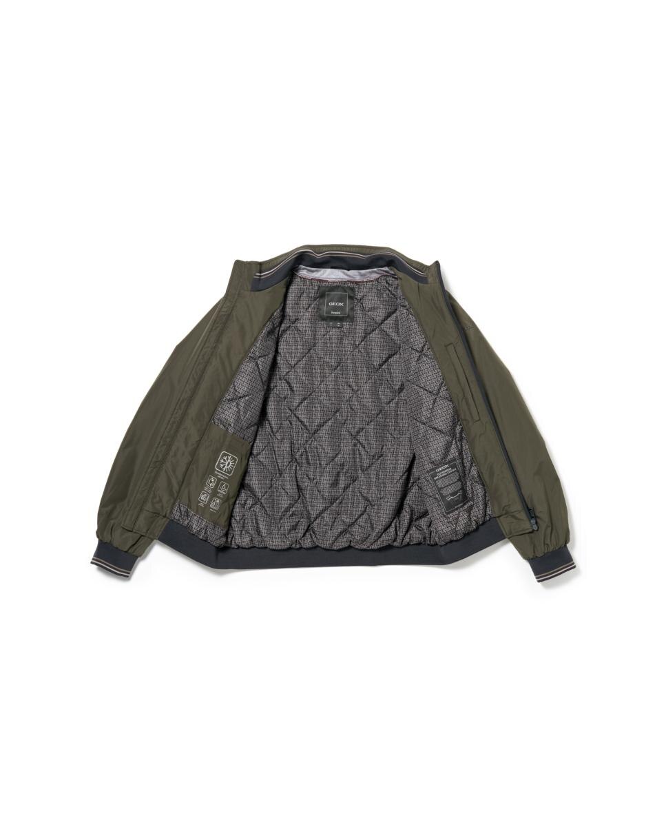 Imagen 9 de Chaqueta bomber de caballero repelente al agua - Geox - Verde oscuro Verde oscuro