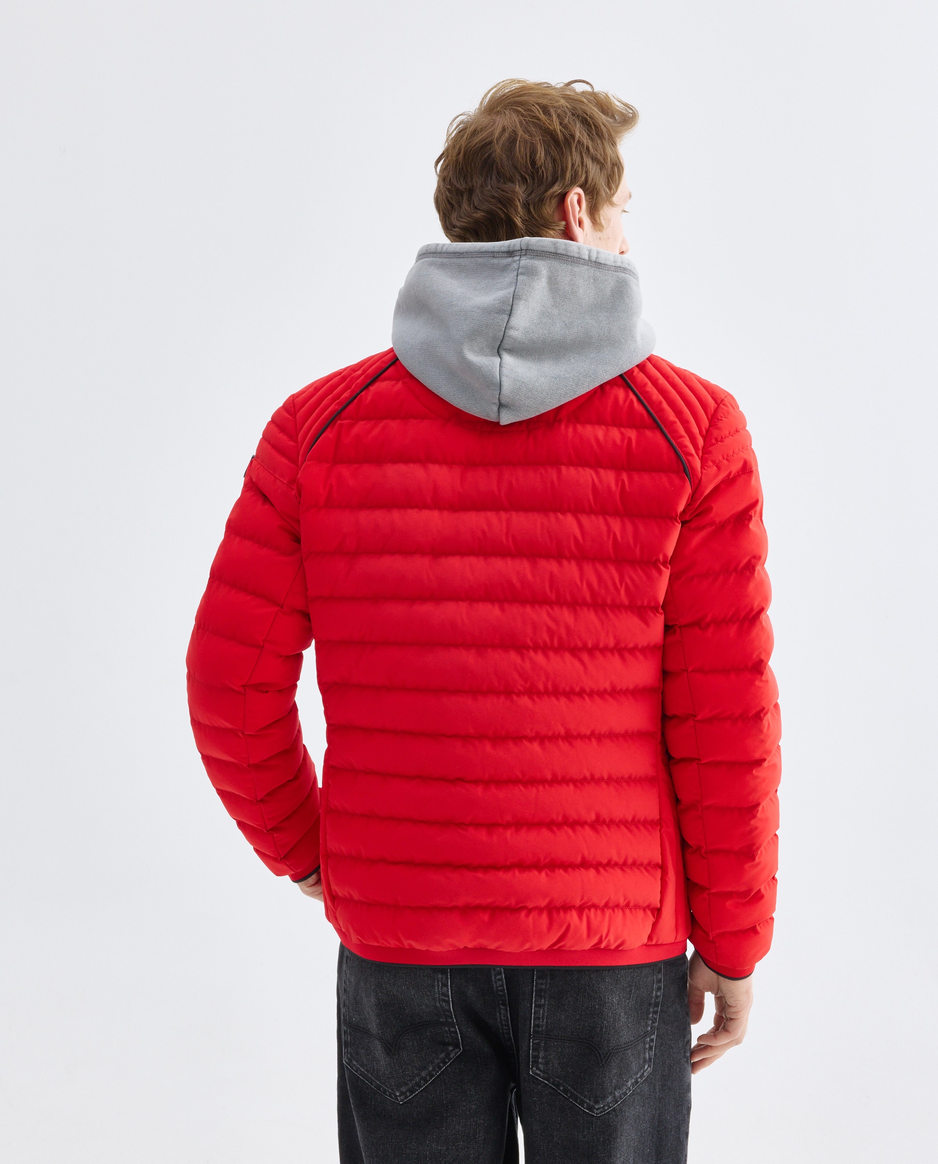 Cazadora de hombre acolchada con bolsillos inclinados - Wellensteyn - Rojo Rojo-3