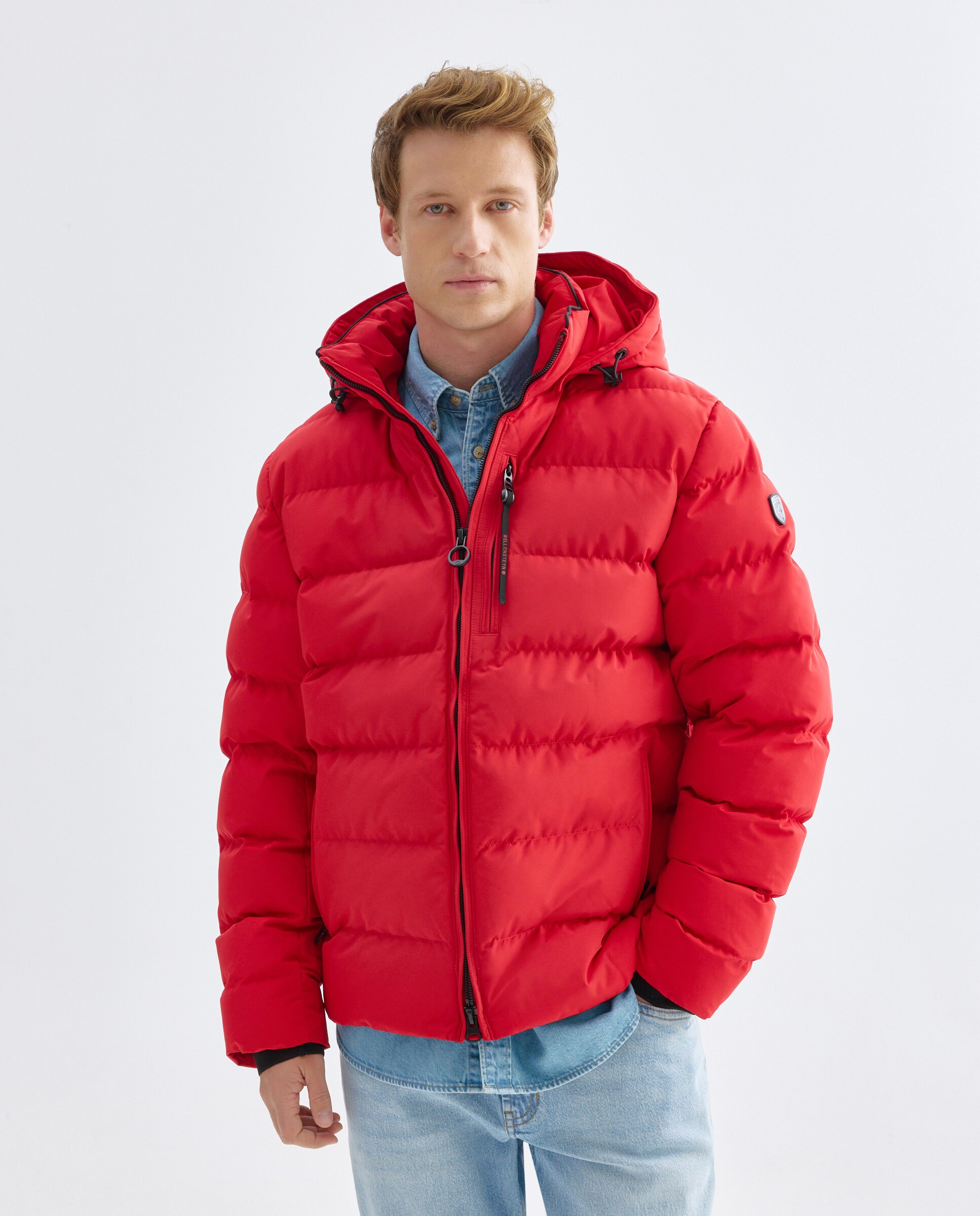 Parka de hombre acolchada con capucha desmontable - Wellensteyn - Rojo Rojo-2