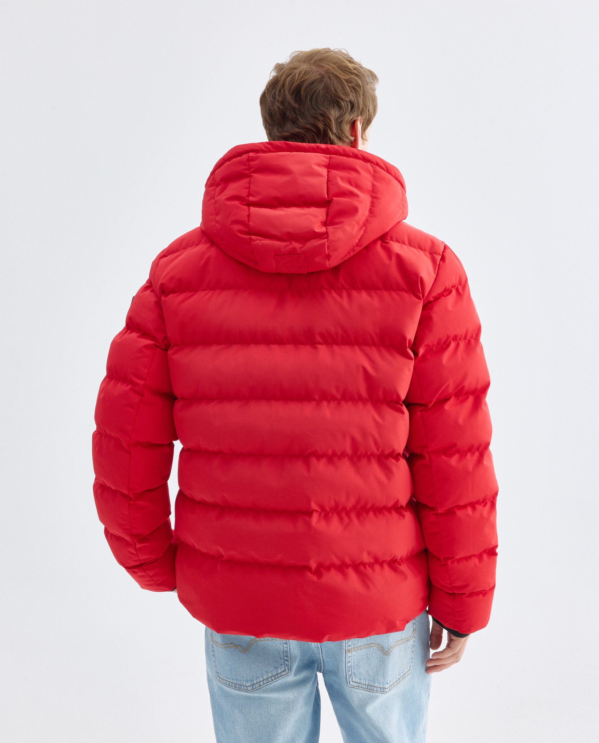 Parka de hombre acolchada con capucha desmontable - Wellensteyn - Rojo Rojo-4