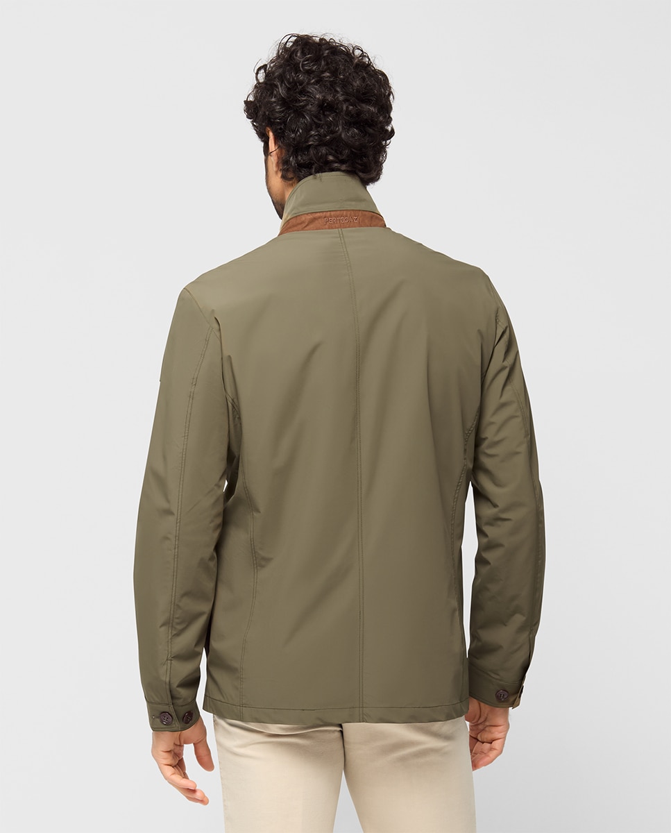 Blusão Tipo Falso Blazer com 4 Bolsos Verde-2