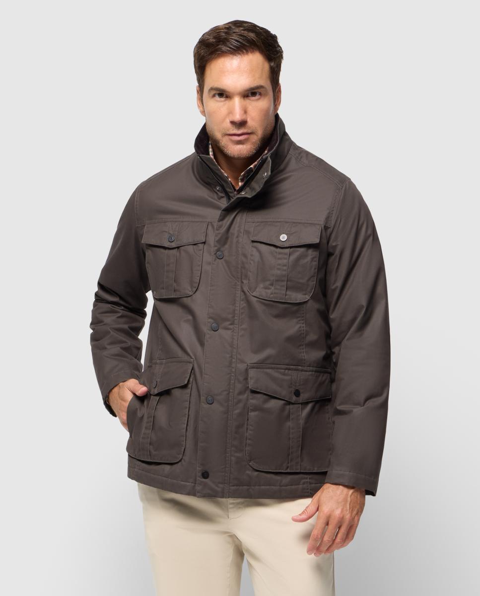 Imagen 1 de Chaquetón de hombre encerado - Pertegaz - Verde oscuro Verde oscuro