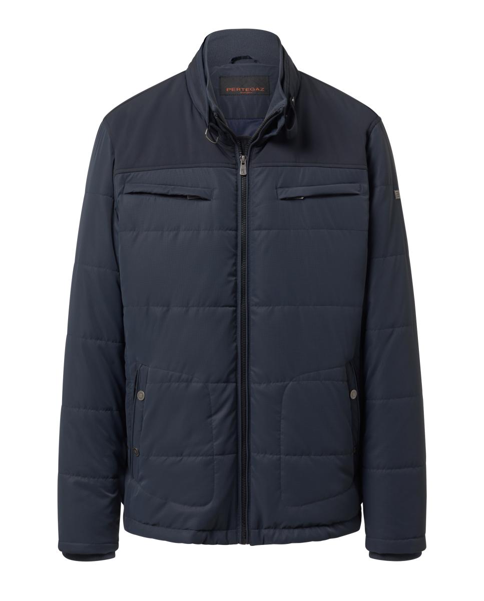 Parka Acolchoada com Quatro Bolsos Cinzento-escuro-4