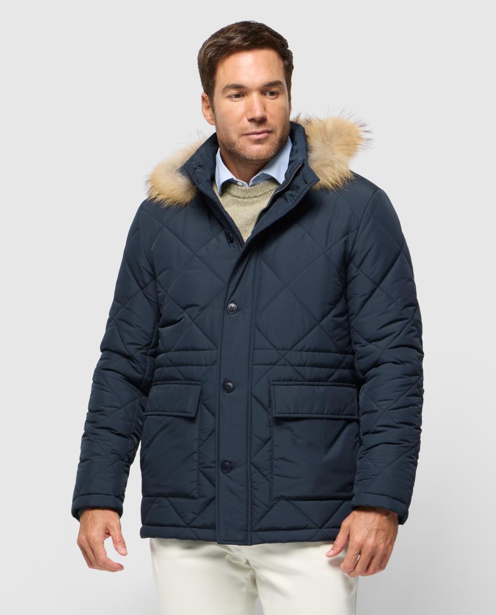 Imagem 0 de Parka tipo Coreana com Capuz de Pele