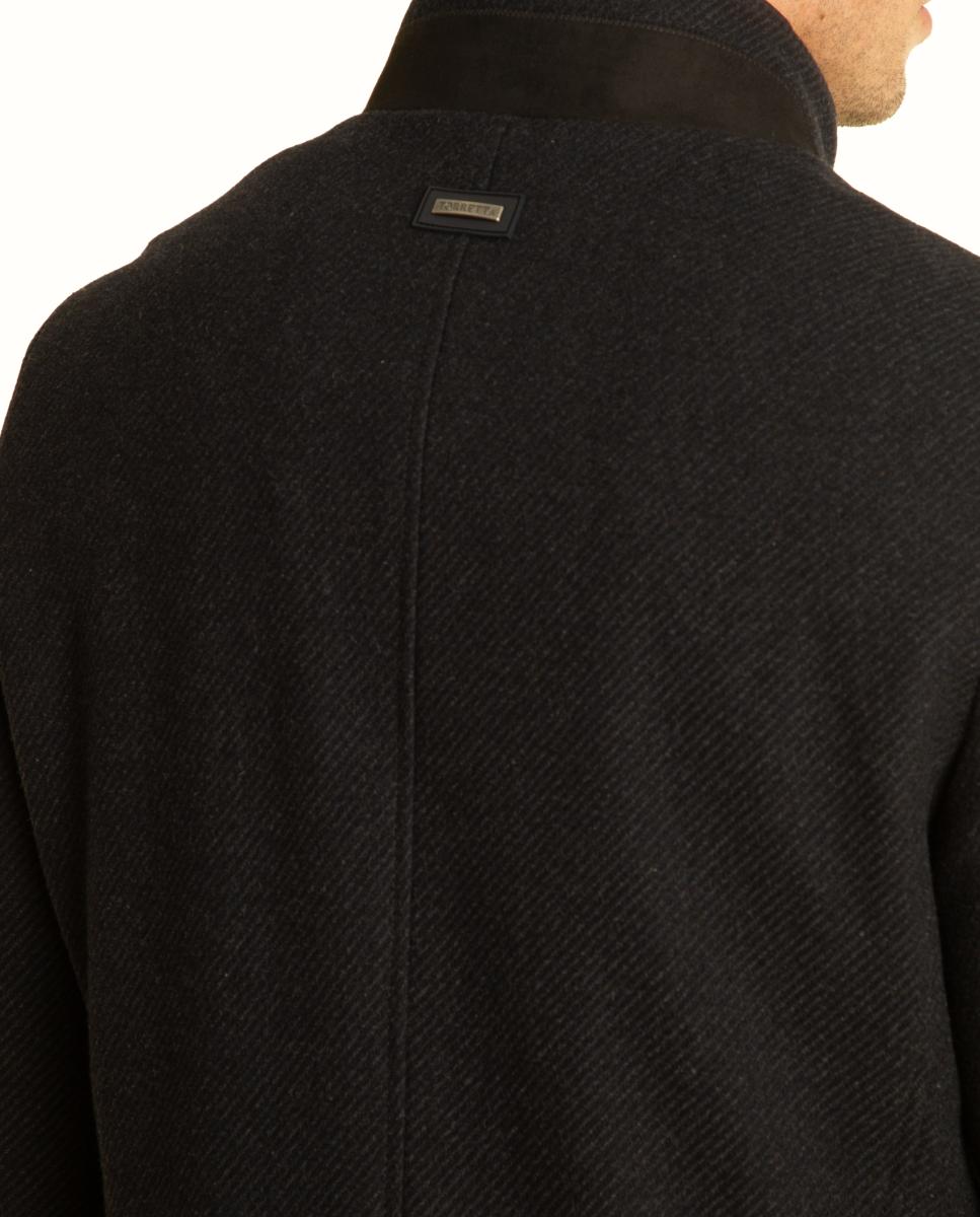 Abrigo trabilla en cuello - Roberto Torretta - Gris Gris-9