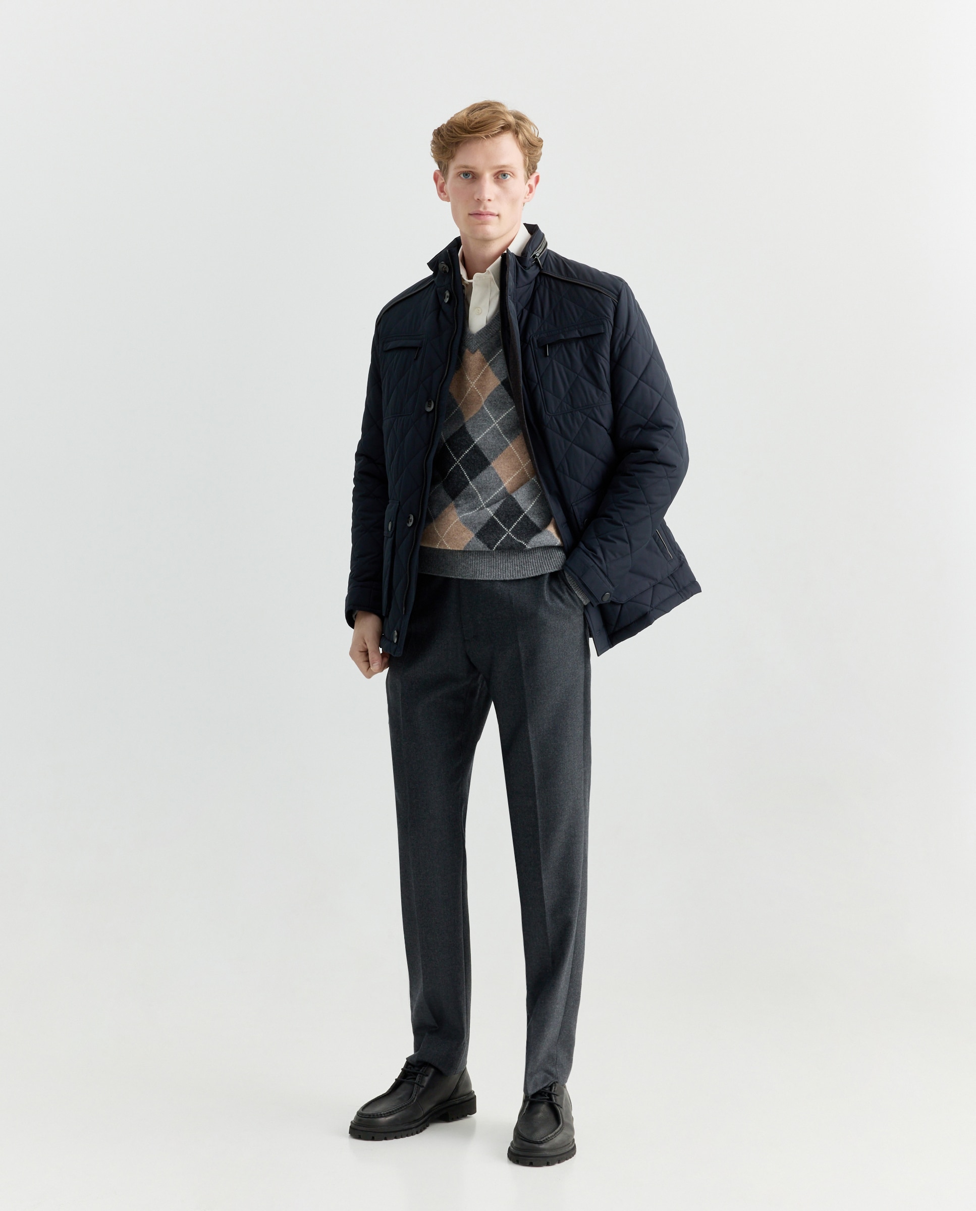 Chaquetón de hombre con bolsillos inclinados - Bugatti - Azul marino Azul marino-2