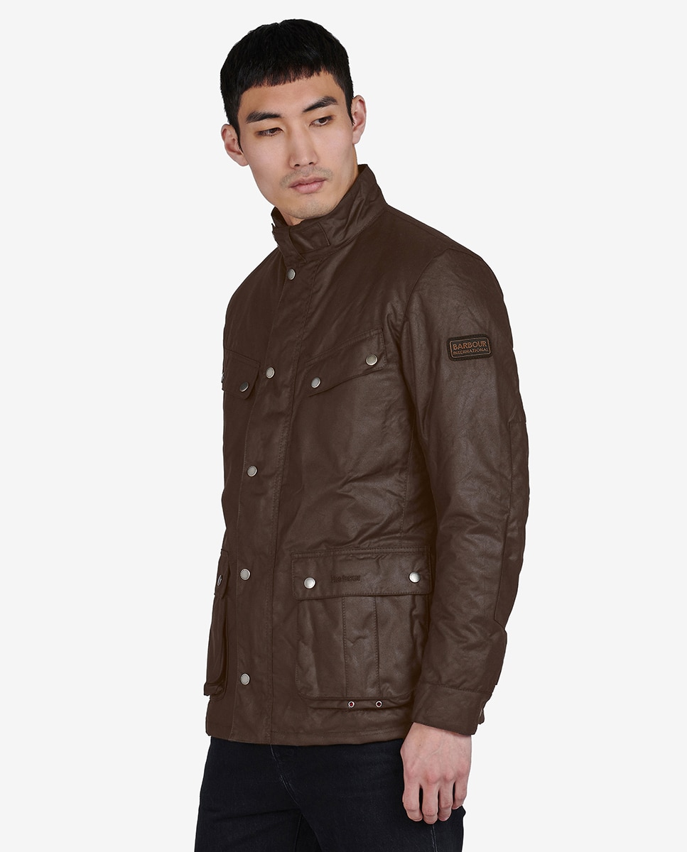 Imagen 1 de Chaqueta de abrigo de hombre Barbour encerada marrón Marrón