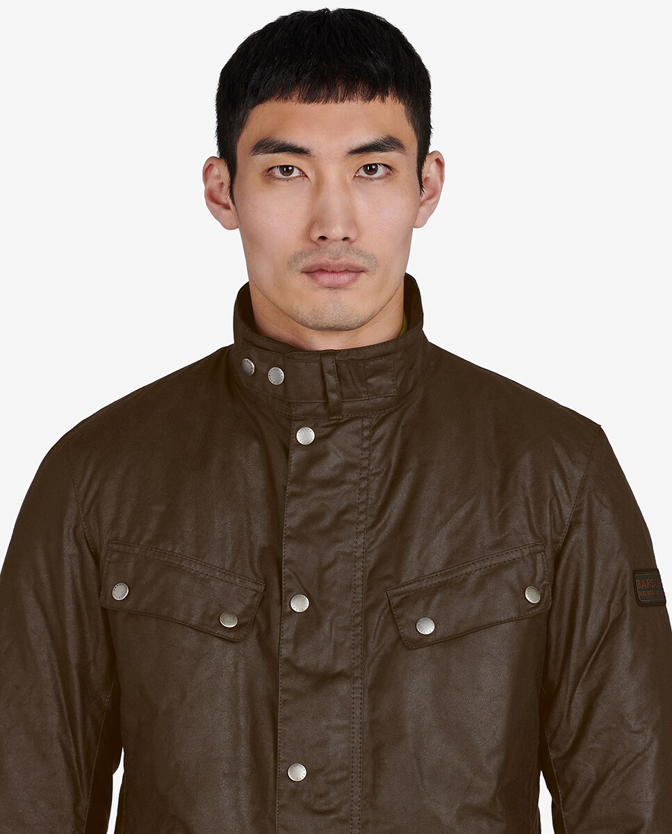 Imagen 3 de Chaqueta de abrigo de hombre Barbour encerada - Marrón Marrón